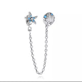Cadena de Seguridad Concha y Estrella de Mar