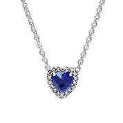 Conjunto Corazon Azul (Anillo + Collar + Pendientes)