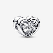 Charm Corazón Radiante y Gema Flotante