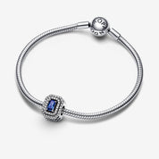 Charm Rectangular Nivelado Brillante Azul