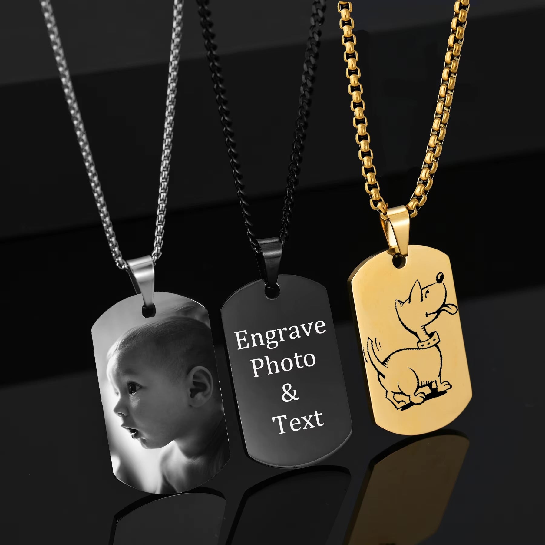 Collar Con Placa Grabable