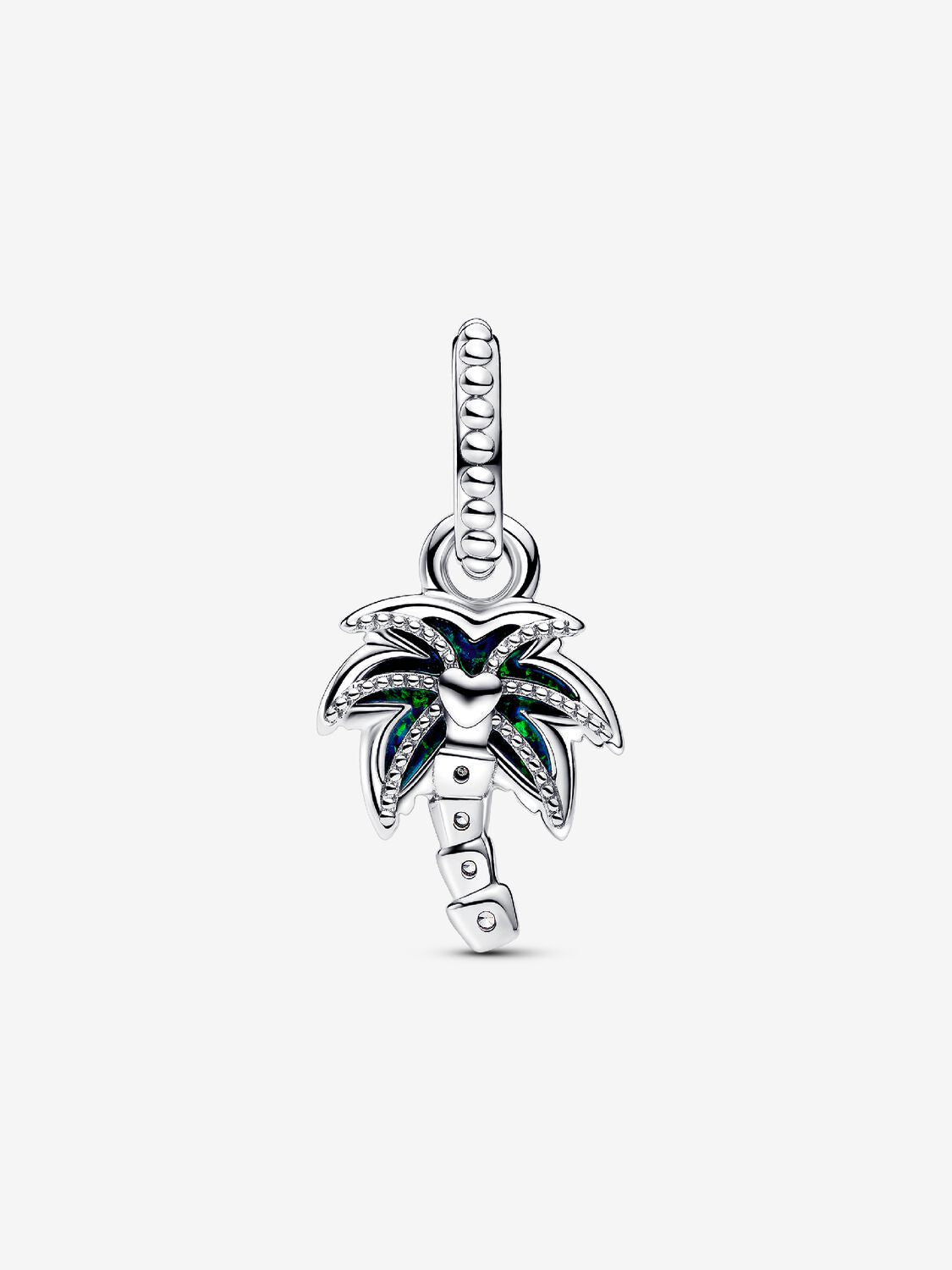 Charm Colgante Palmera Verde Opalescente