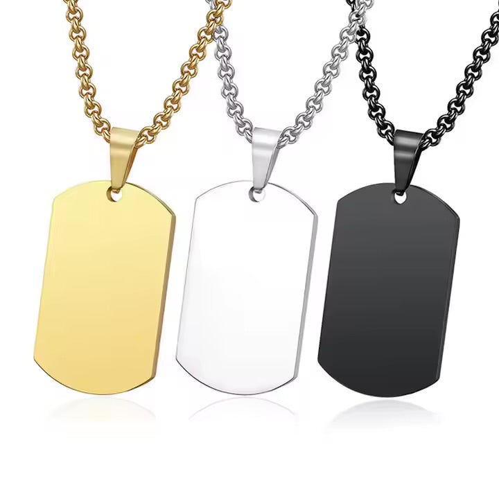 Collar Con Placa Grabable