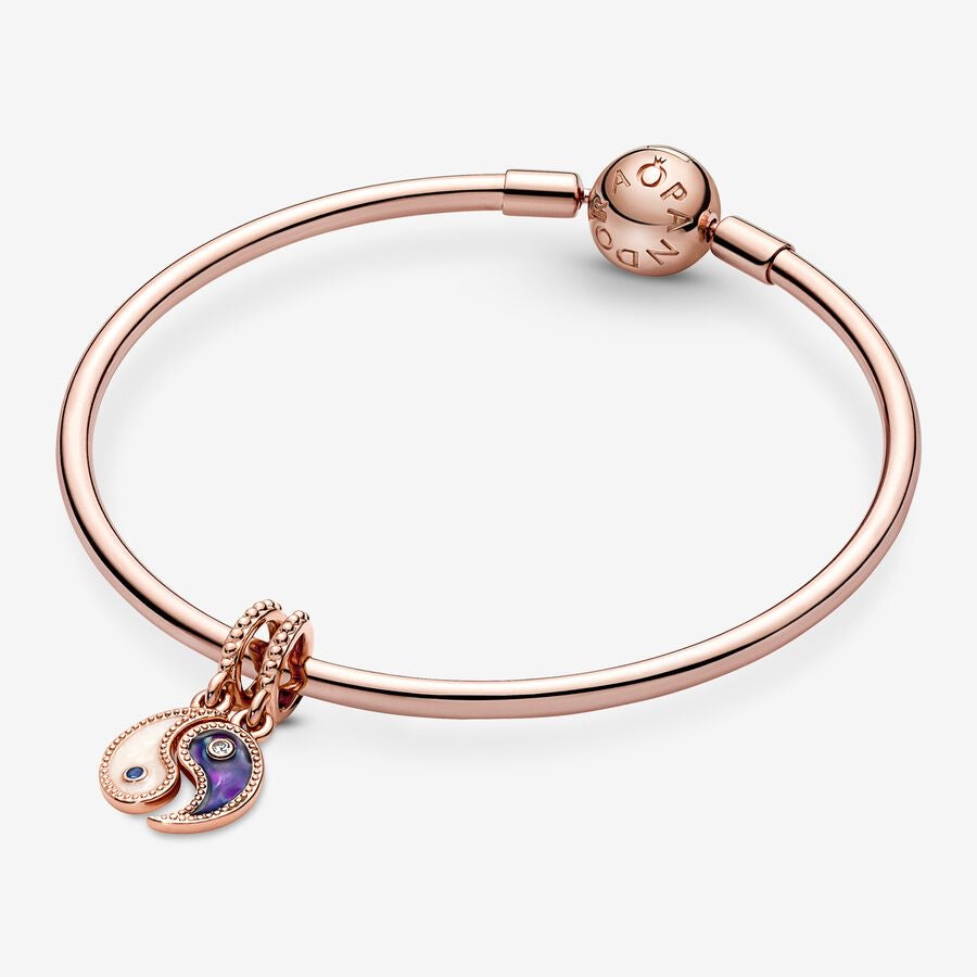 Charm colgante brillante y divisible de Yin y Yang