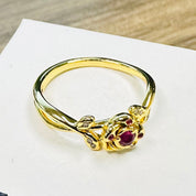 Anillo Bella y la Bestia Dorado