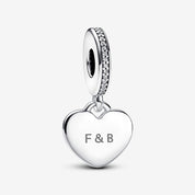 Charm Colgante Corazón Grabable