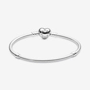 Pulsera con Cierre de Corazón en Pavé