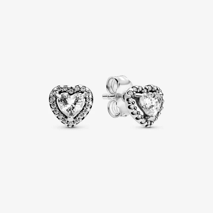 Conjunto Corazón en Relieve Blanco (Anillo + Collar + Pendientes)