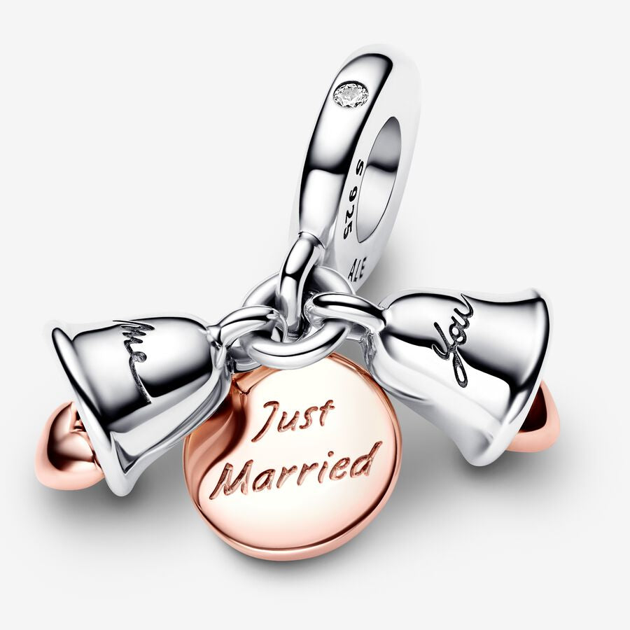 Charm Colgante Doble Campanas Boda
