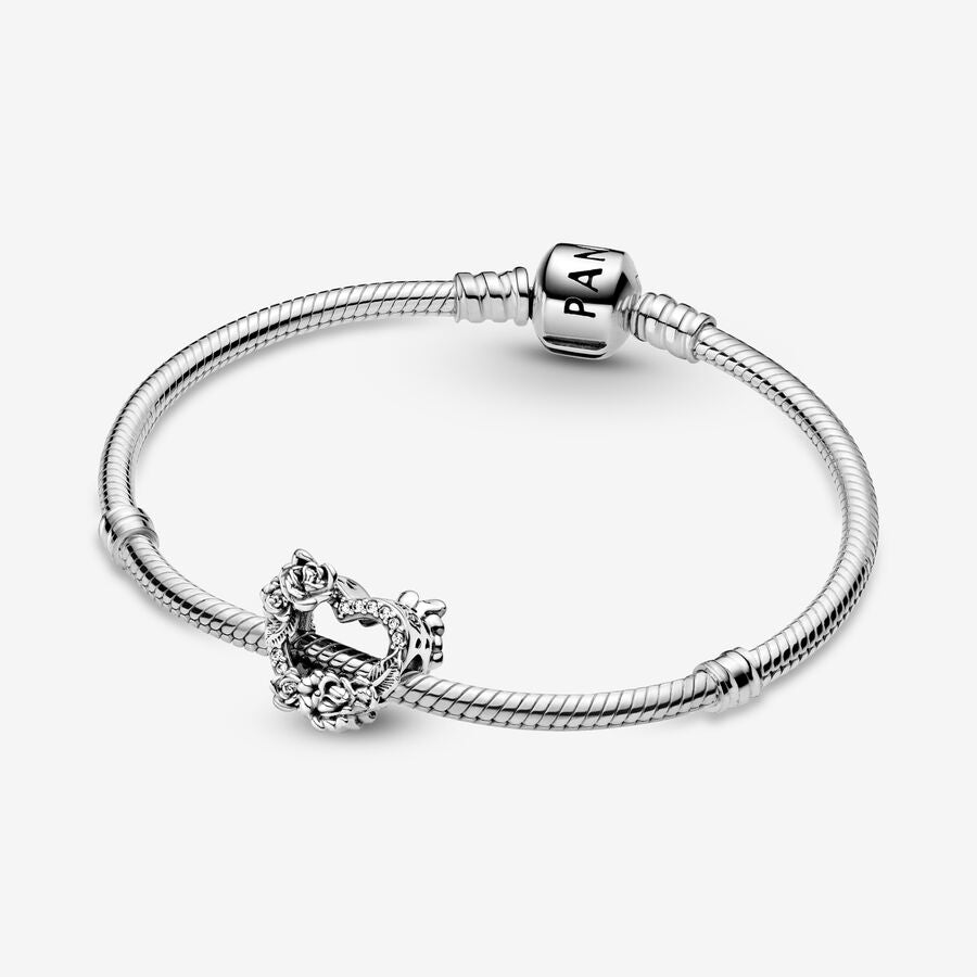 Charm Corazón Abierto y Flores Rosas
