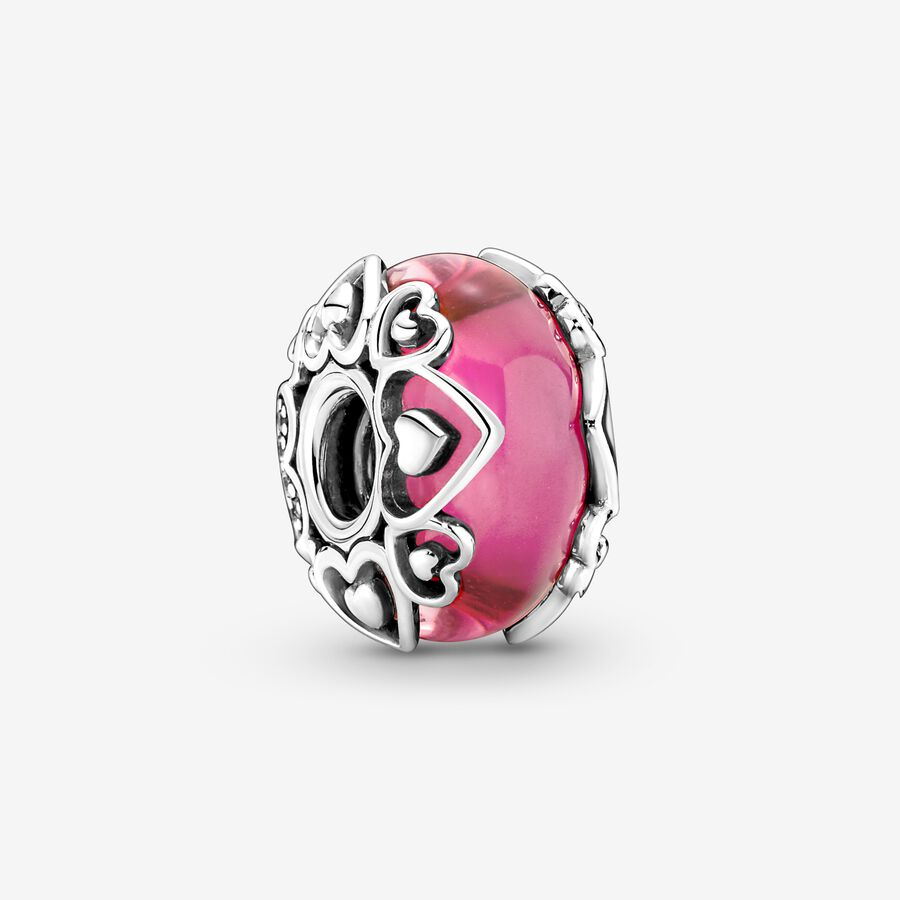 Charm Cristal de Murano Rosa Declara tu Amor