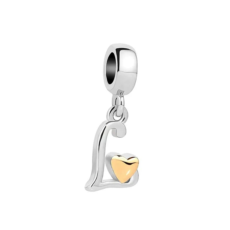 Iniciales Corazon Dorado